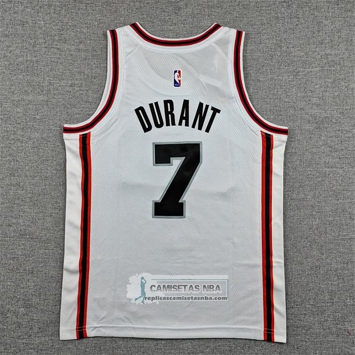 Camiseta Nino Houston Rockets Kevin Durant NO 7 Ciudad 2024-25 Blanco